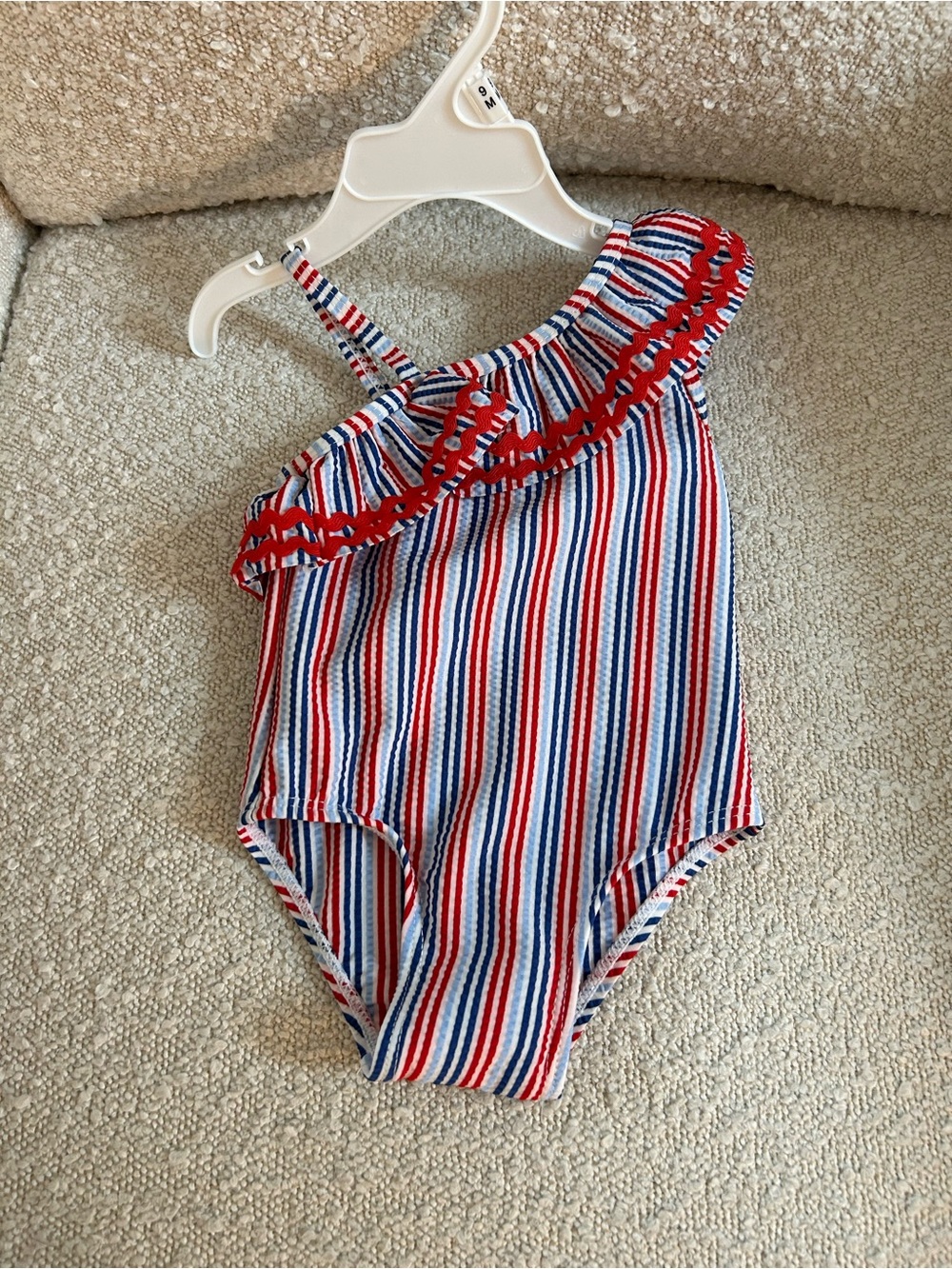 Baby One-Shoulder Swim Suit with Ruffle